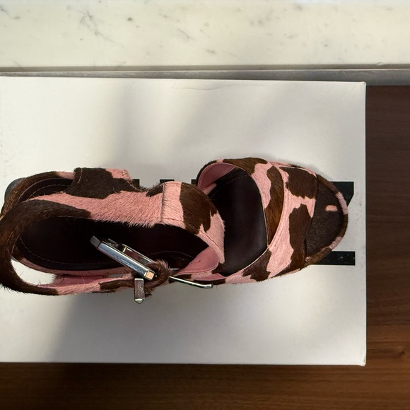 Schutz Pink and Brown Platform Heels - Picture 3 of 8